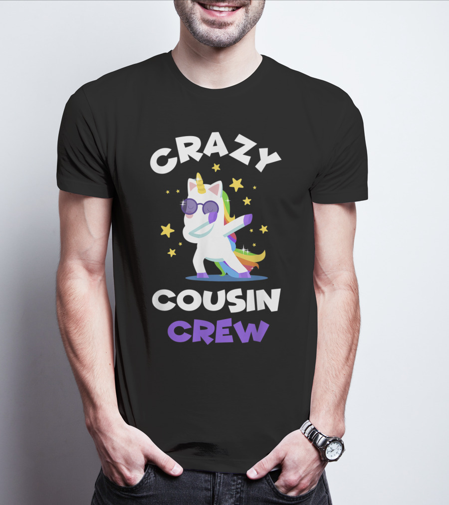 Crazy Cousin Crew Unicorn Dabbing Reunion T-Shirt