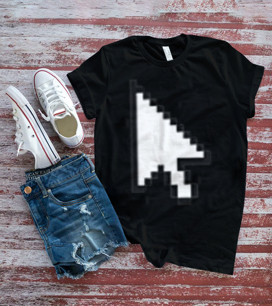 Pixelated White Arrow Cursor T-Shirt