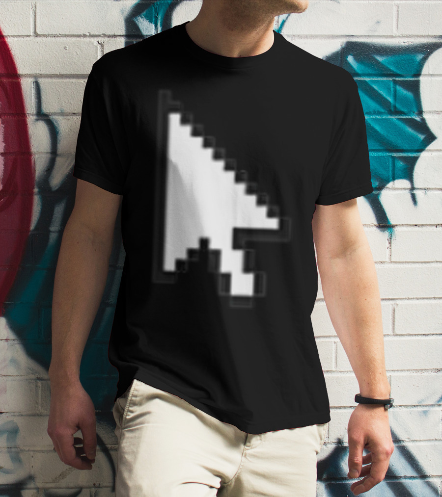 Pixelated White Arrow Cursor T-Shirt