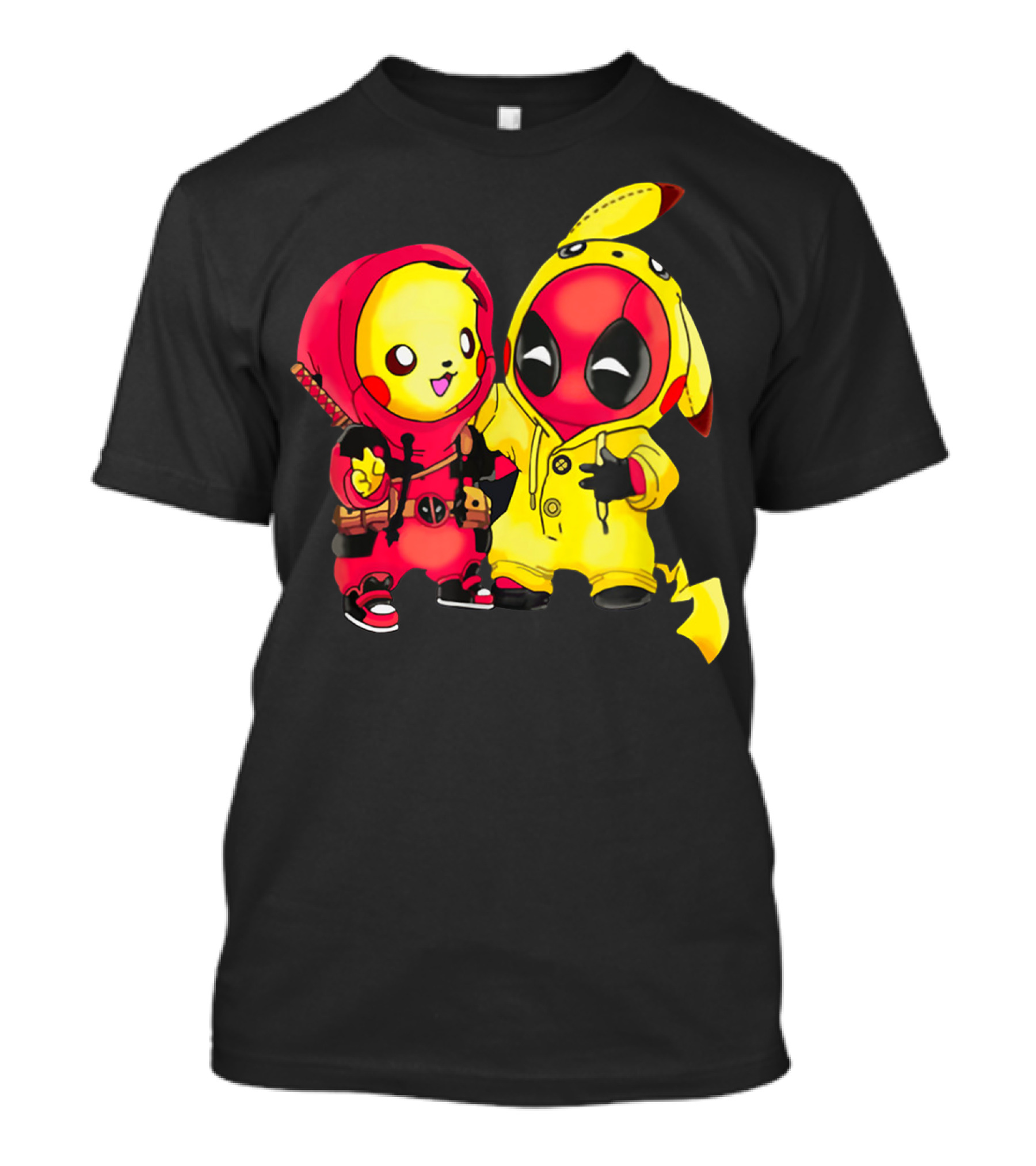Cute Pikapool Pikachu Deadpool Mashup Hoodie Characters T-Shirt