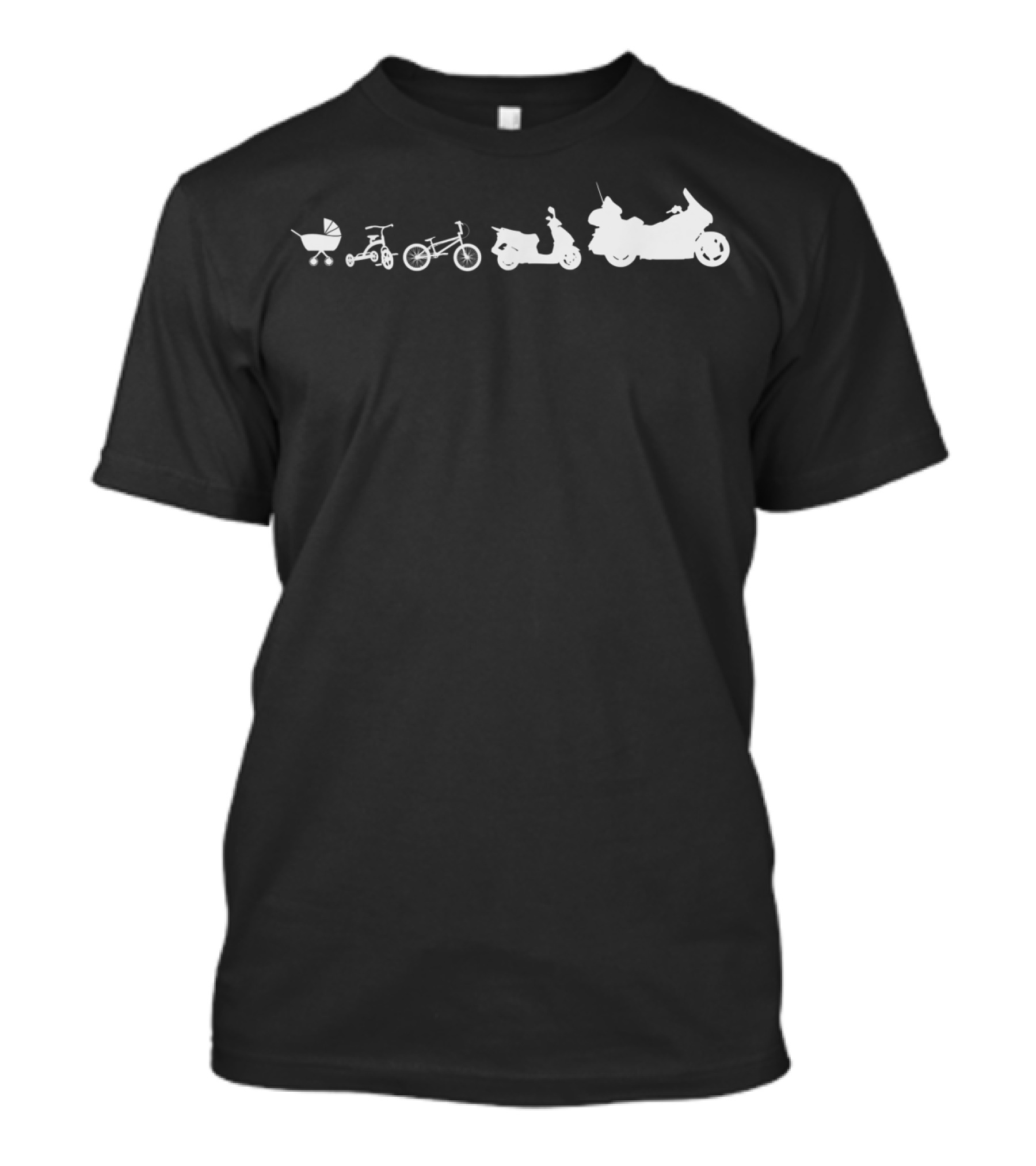 Evolution Of Goldwing Motorcycle Journey Through Vehicles T-Shirt