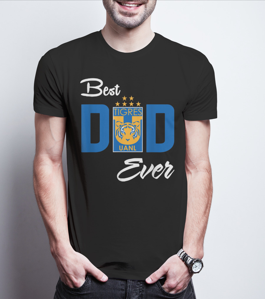 Best Dad Ever FC Tigres UANL Logo Mexico T-Shirt