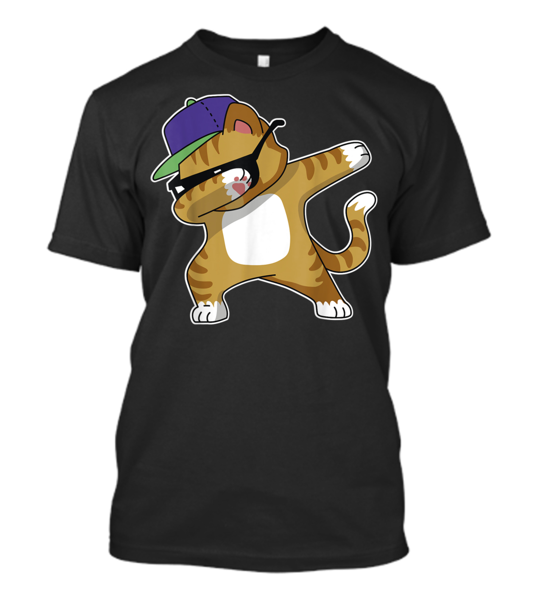Dabbing Cat Funny Cat Dab Dance Cool Cap T-Shirt