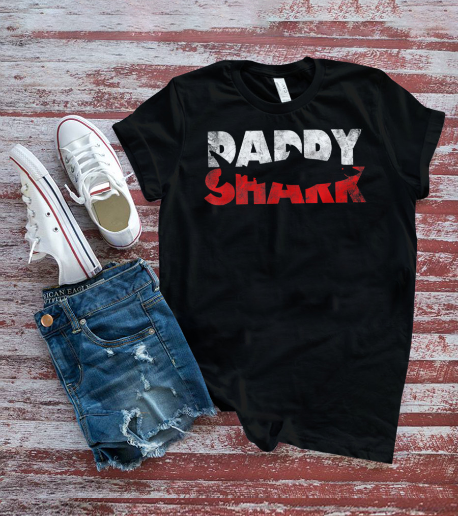 Daddy Shark From Wife Son Daughter Father's Day Family Matching T-Shirt