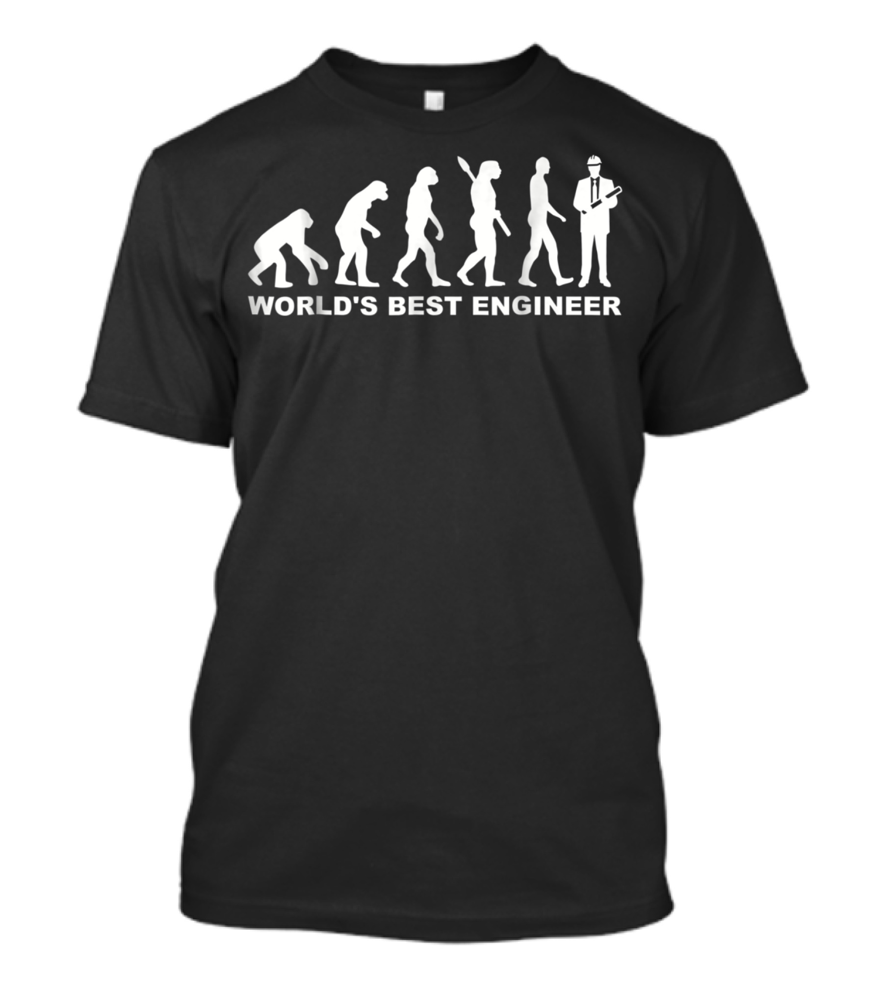 Evolution World's Best Engineer Professional Progression T-Shirt