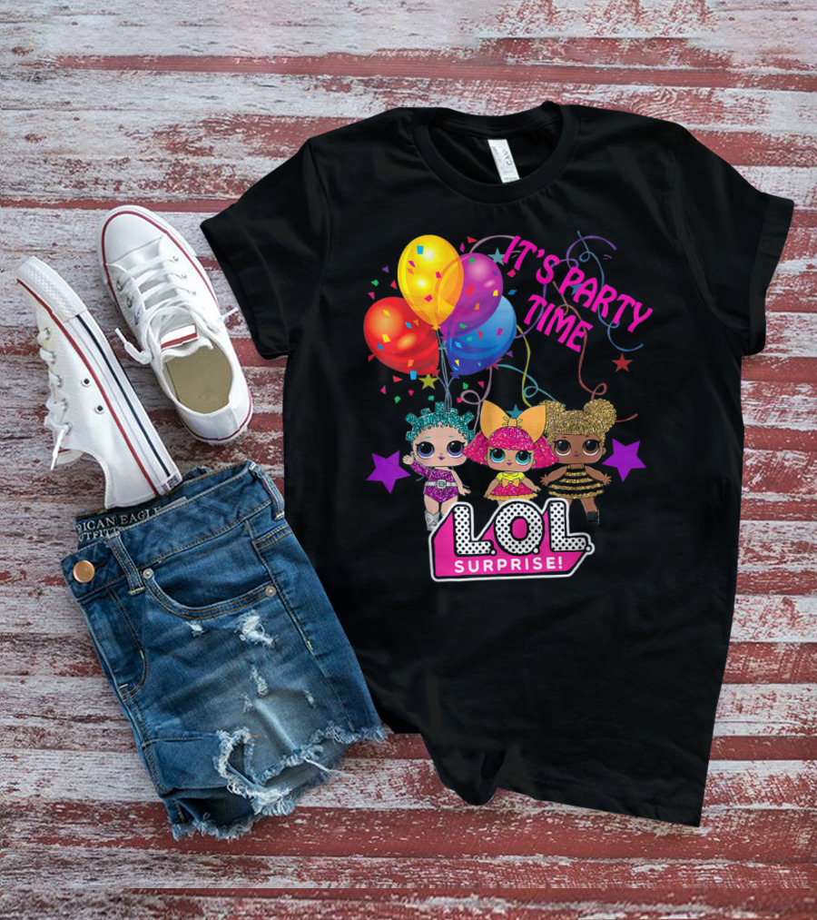 LOL Surprise It's Party Time Balloons And Characters T-Shirt
