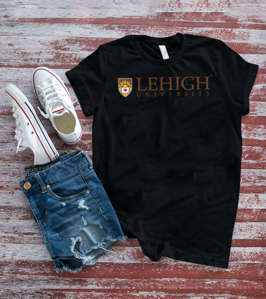 Lehigh University Logo With Shield Emblem And Mountain Hawks Ncaa Pplhu01 T-Shirt