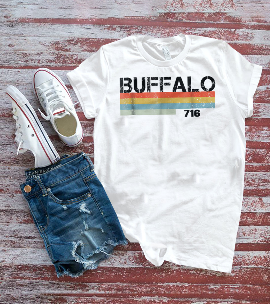 Buffalo 716 Vintage 1980s Striped T-Shirt