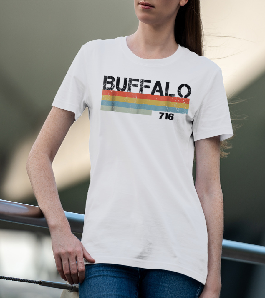 Buffalo 716 Vintage 1980s Striped T-Shirt