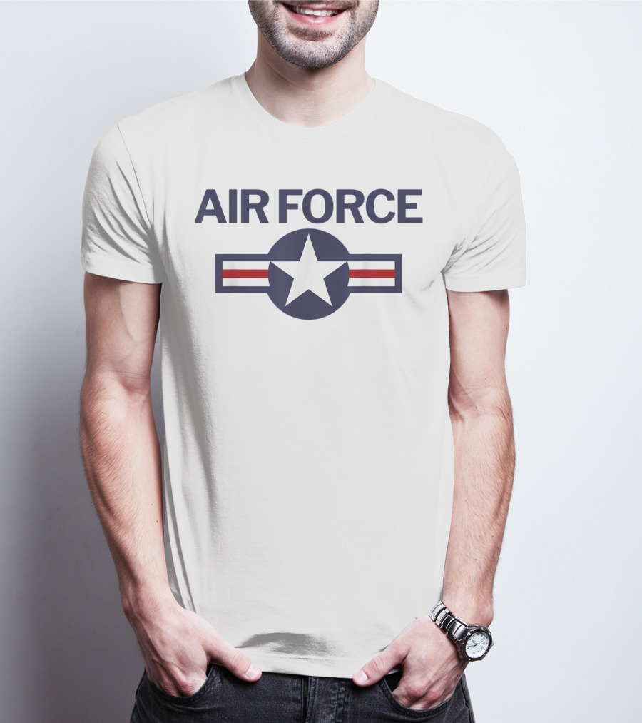 Air Force Vintage Roundel Blue Star Emblem T-Shirt