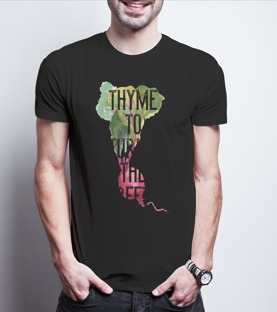 Thyme To Turnip The Beet Lovers Fruit Vegetables Vegan T-Shirt
