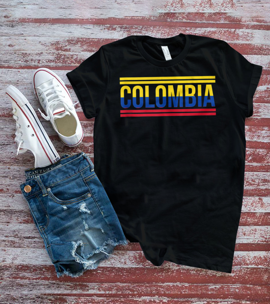 Colombia Colombian Flag Soccer Football Sport T-Shirt