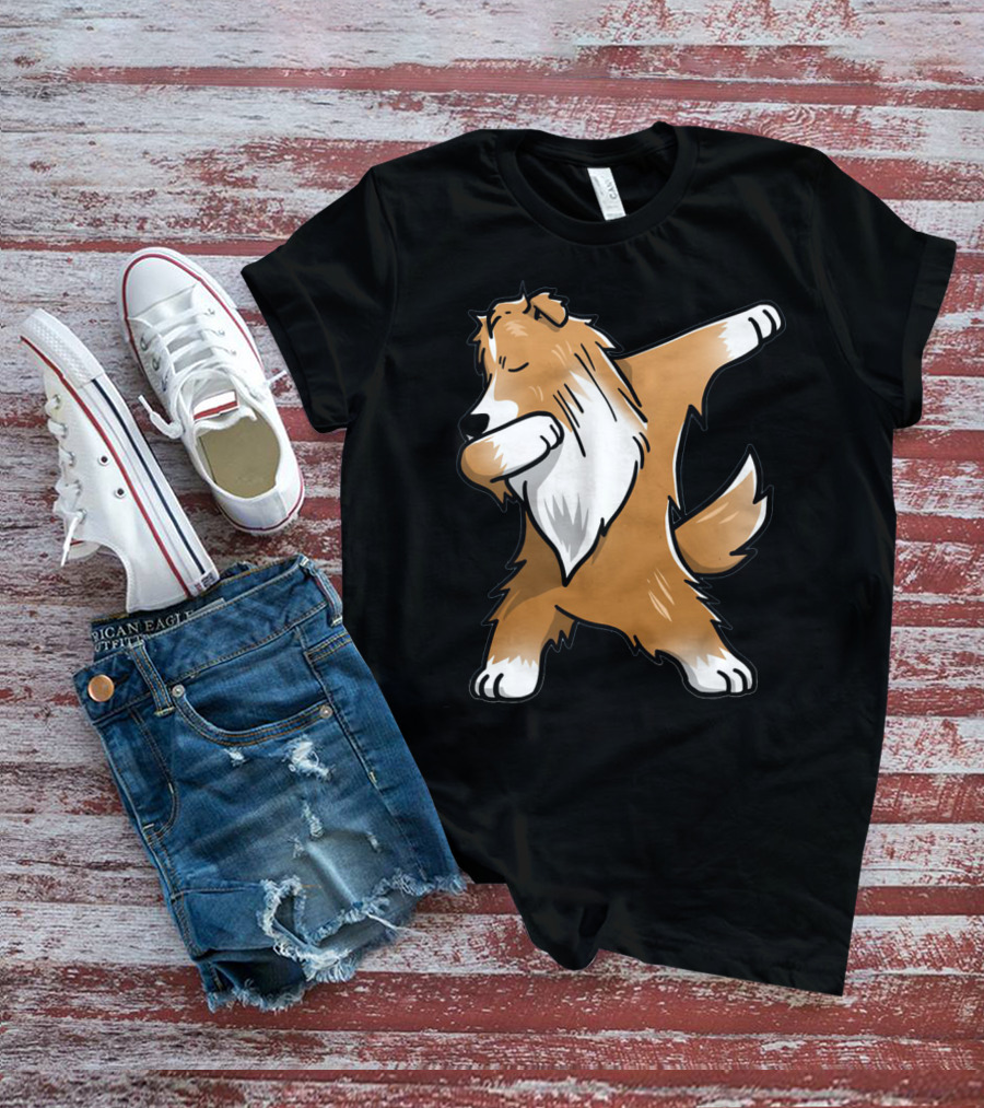 Shetland Sheepdog Sheltie Dabbing Dab Pose T-Shirt