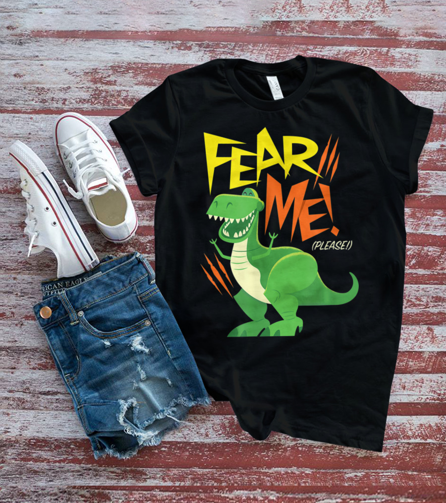Disney Pixar Toy Story 4 Rex Fear Me Please Green Dinosaur Cartoon T-Shirt