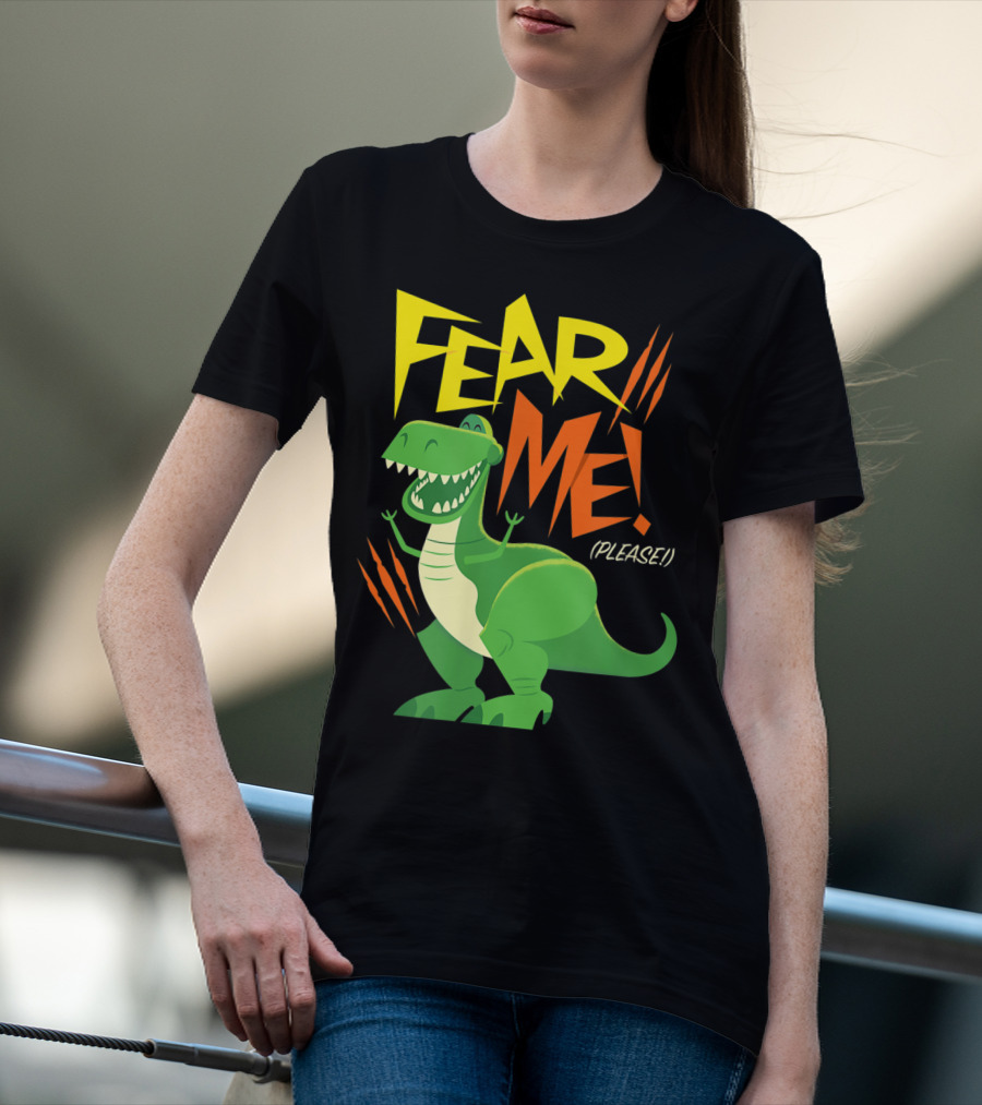 Disney Pixar Toy Story 4 Rex Fear Me Please Green Dinosaur Cartoon T-Shirt