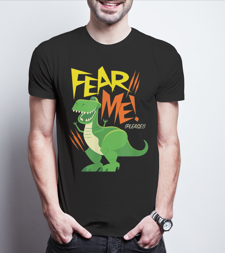 Disney Pixar Toy Story 4 Rex Fear Me Please Green Dinosaur Cartoon T-Shirt