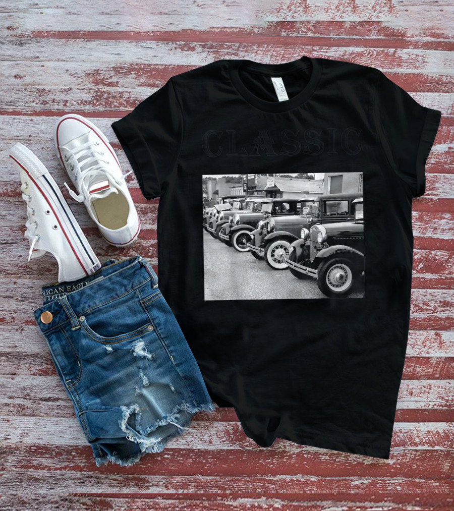 Father's Day Antique Classic Car Lineup T-Shirt