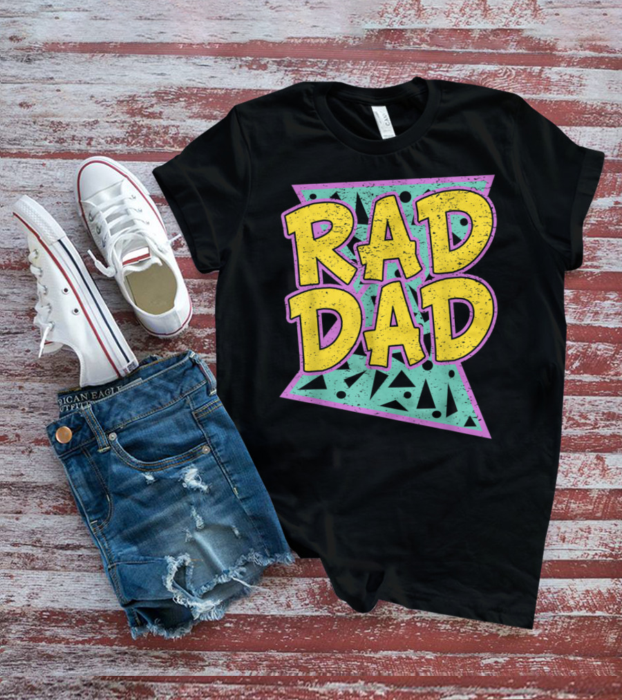 Rad Dad 80s Retro Style Father's Day T-Shirt