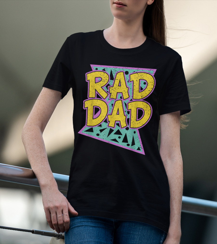 Rad Dad 80s Retro Style Father's Day T-Shirt