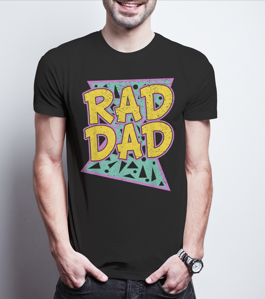 Rad Dad 80s Retro Style Father's Day T-Shirt