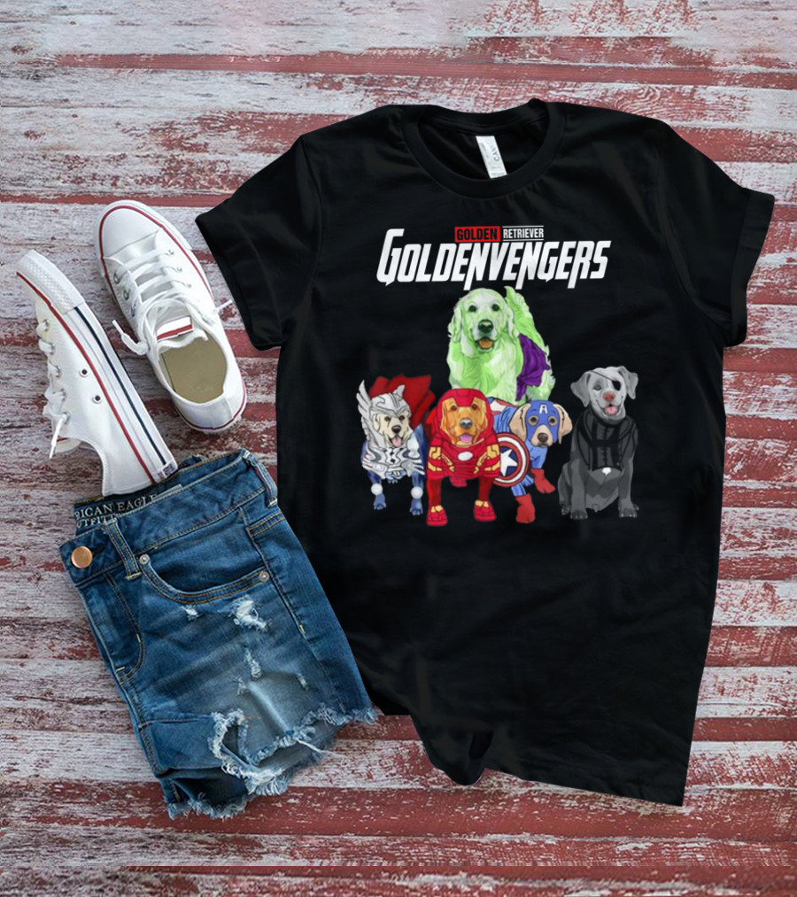 Goldenvengers Golden Retriever Avengers Dogs T-Shirt