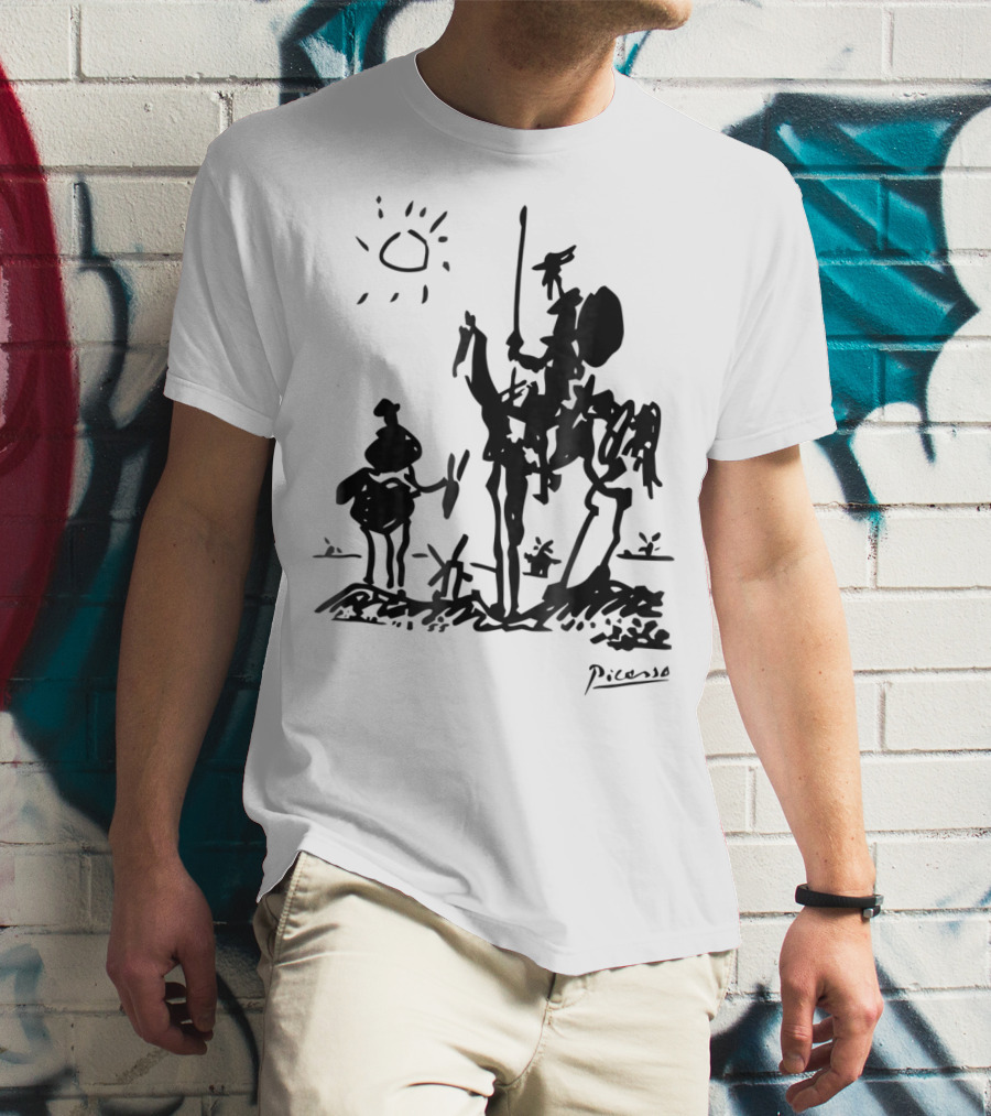 Picasso Don Quixote 1955 Sketch With Sun And Sancho Panza T-Shirt