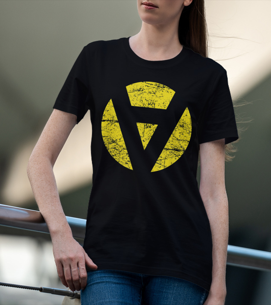 AnCap Libertarian Voluntarism Distressed Yellow T-Shirt