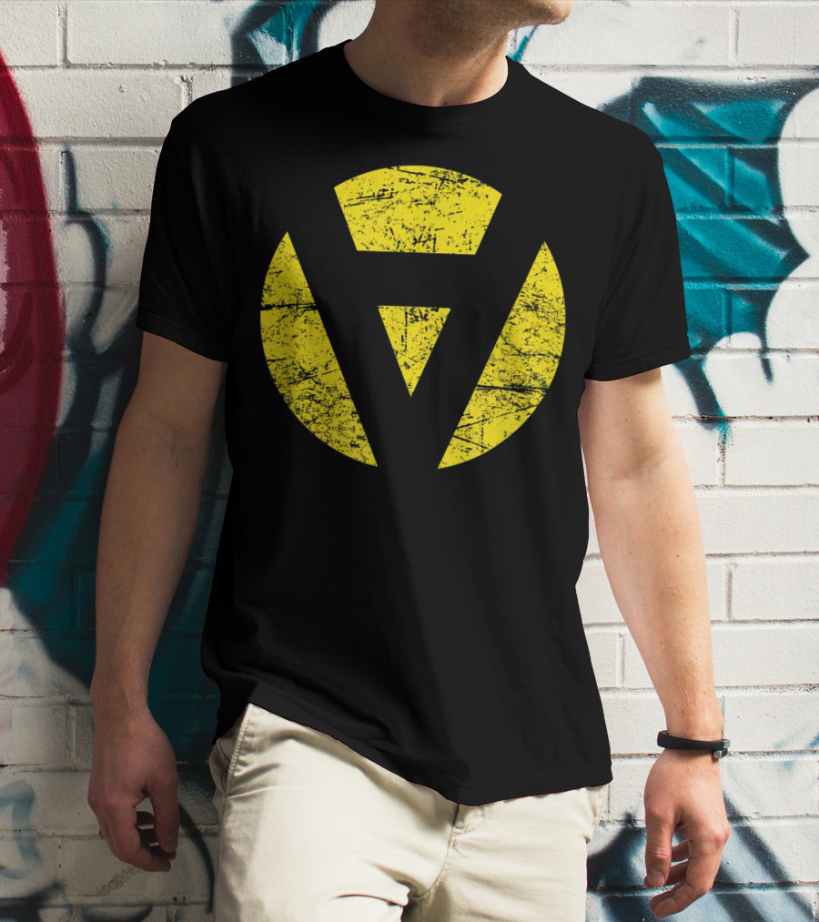 AnCap Libertarian Voluntarism Distressed Yellow T-Shirt