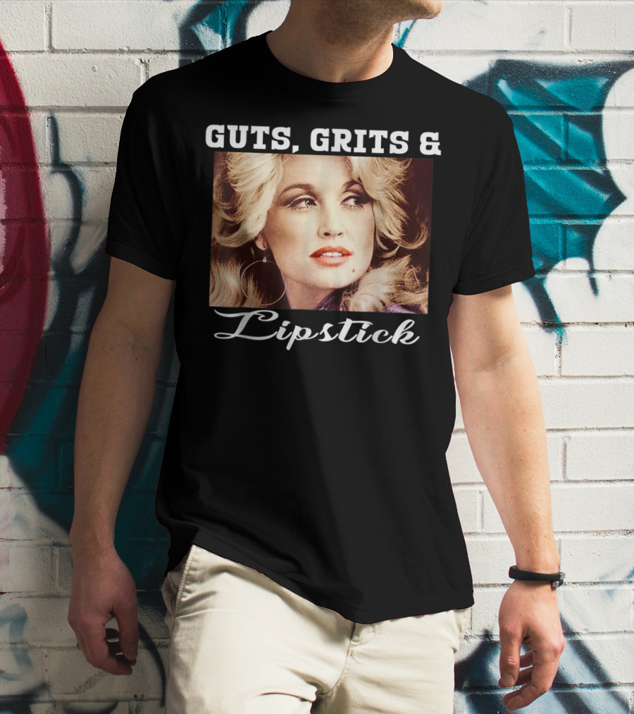 Guts Grits Lipstick Vintage Style Parton T-Shirt
