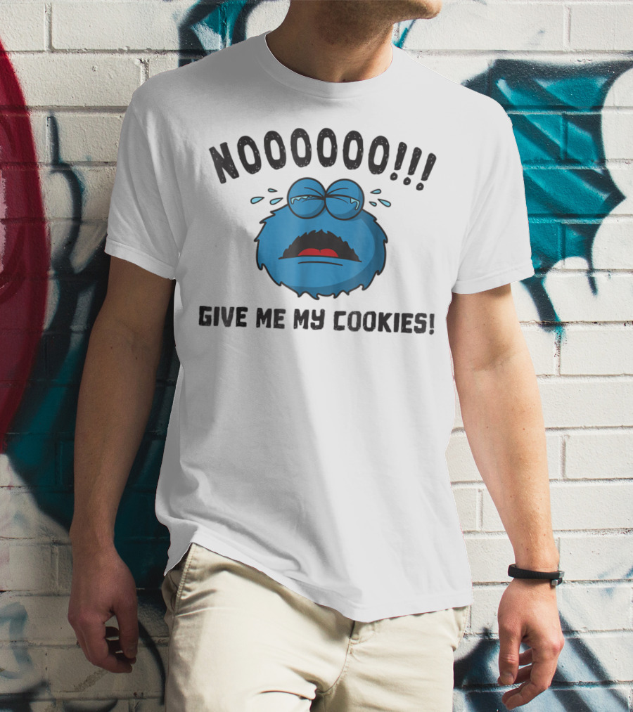 No More Cookies Monster Noooo Give Me My Cookies GDPR T-Shirt