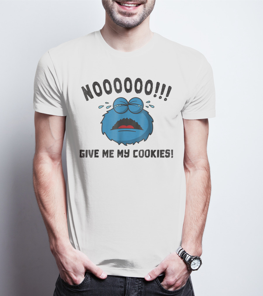 No More Cookies Monster Noooo Give Me My Cookies GDPR T-Shirt