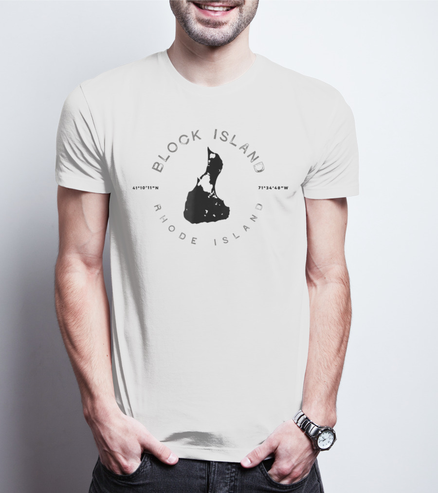 BLOCK ISLAND RHODE ISLAND 41°10'11N 71°34'48W T-Shirt