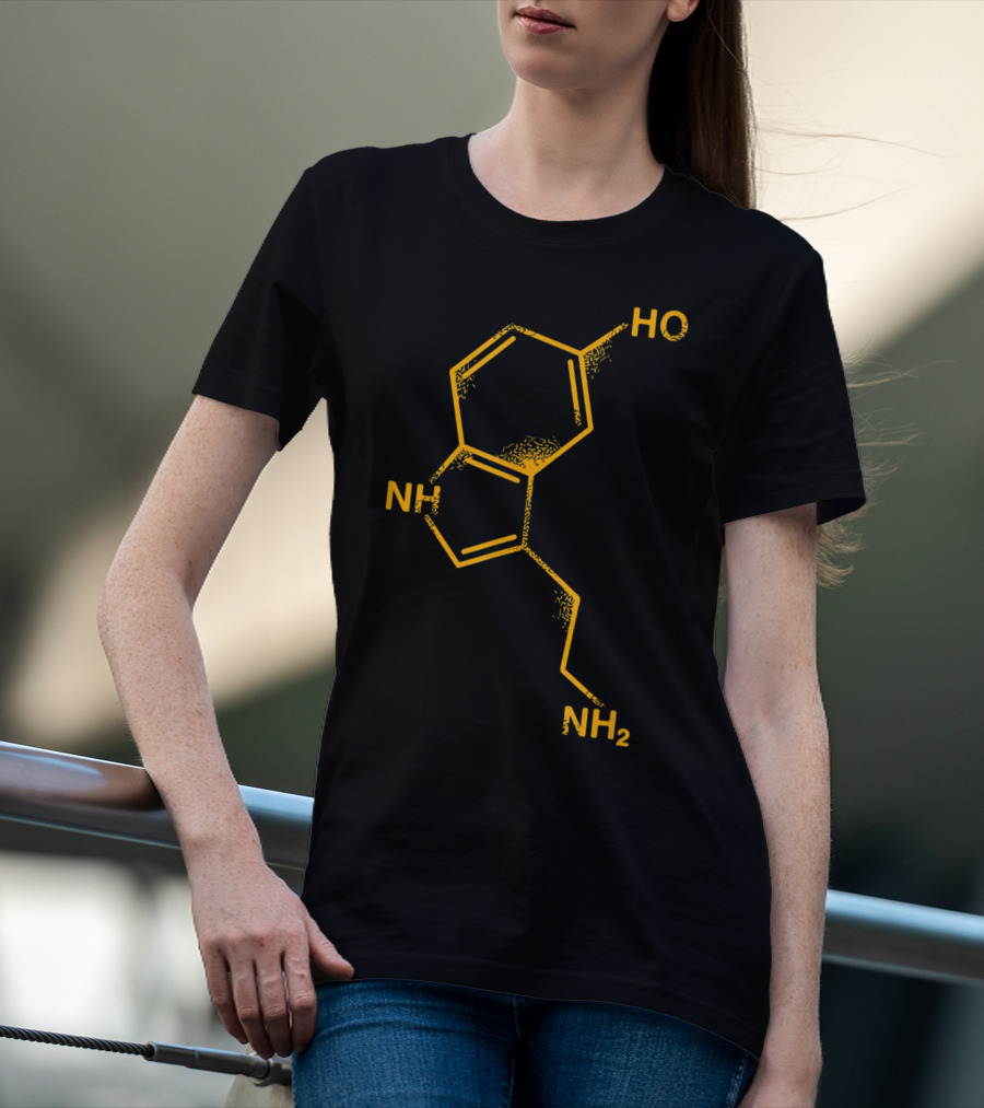 Happiness Serotonin Molecule Chemistry Science T-Shirt