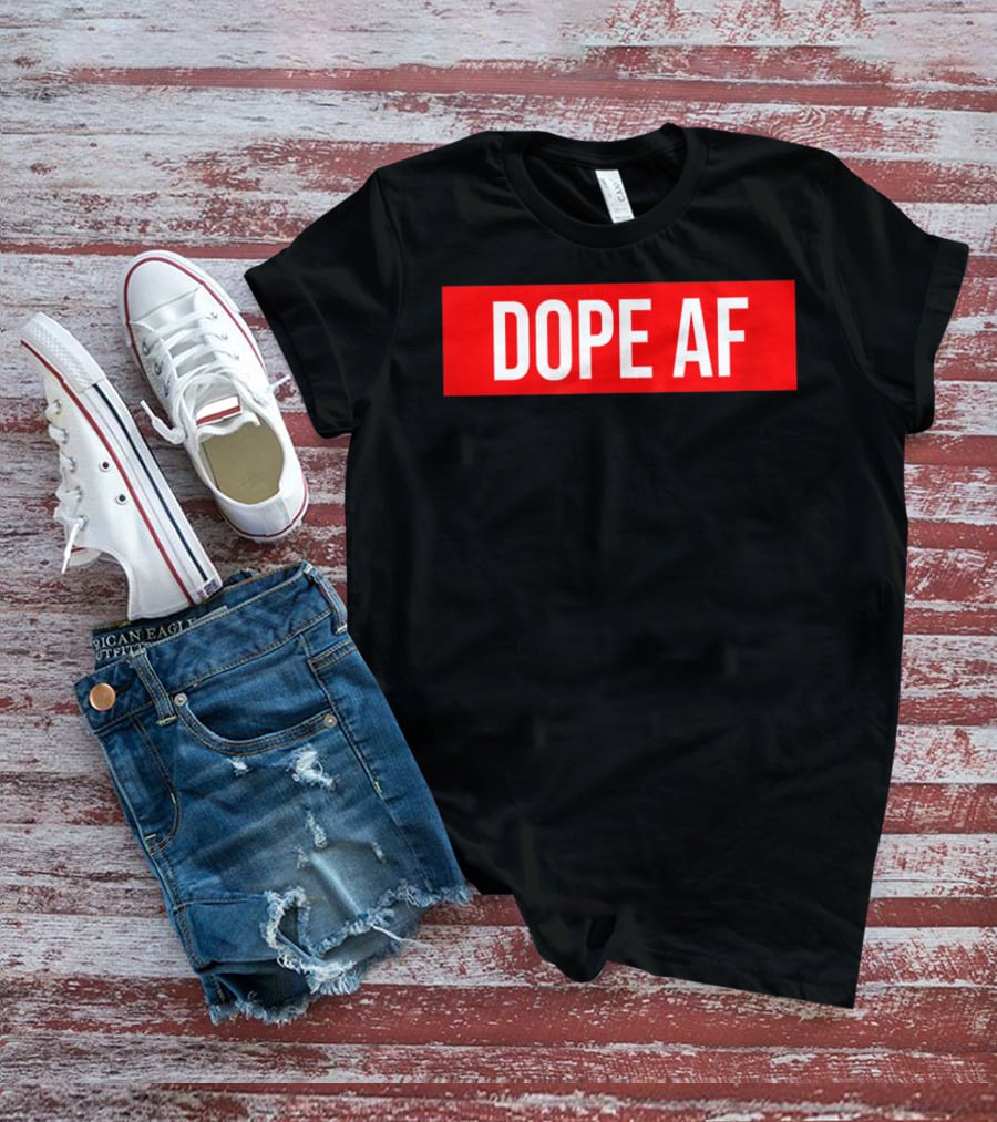 Dope AF Bold Red Rectangle T-Shirt