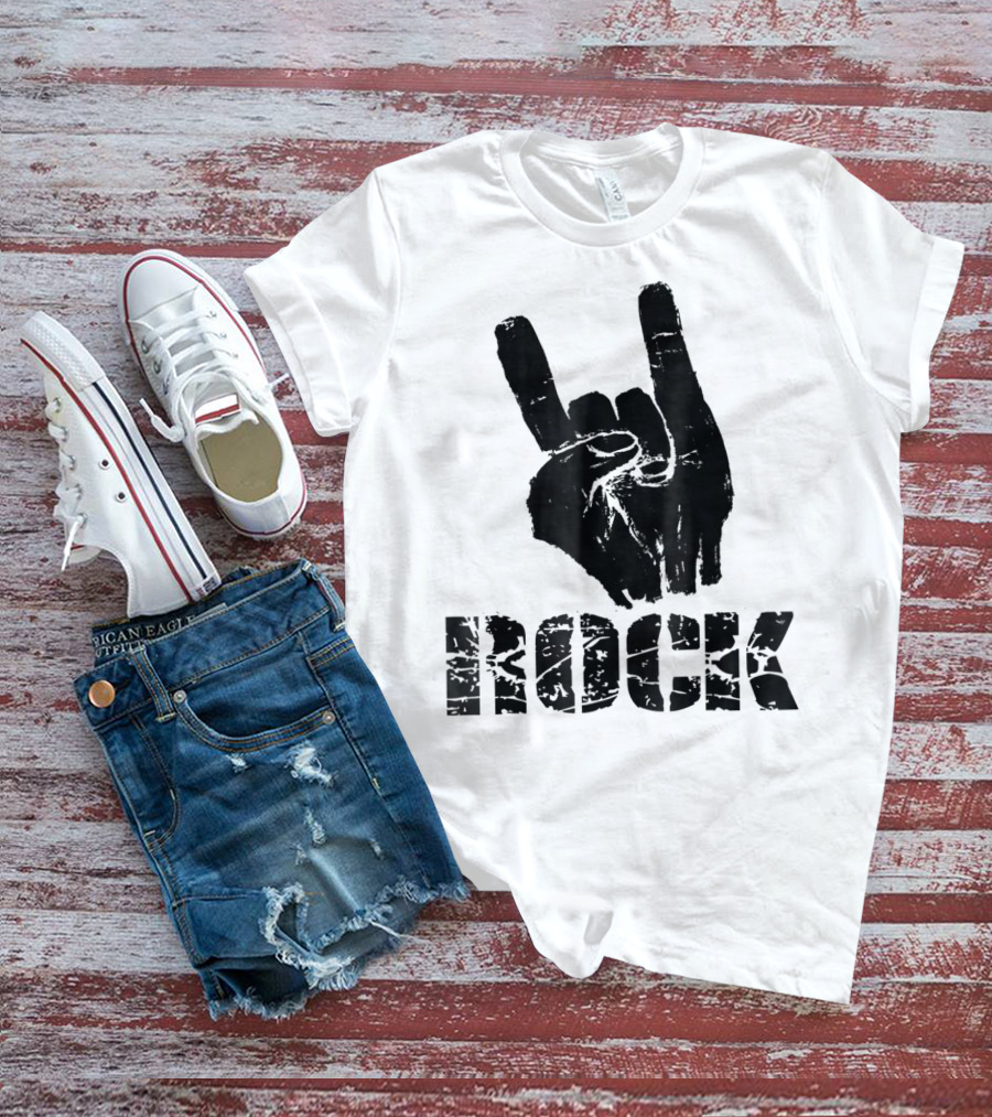 Born To Be Rock Star Hand Horns Rock Gesture T-Shirt