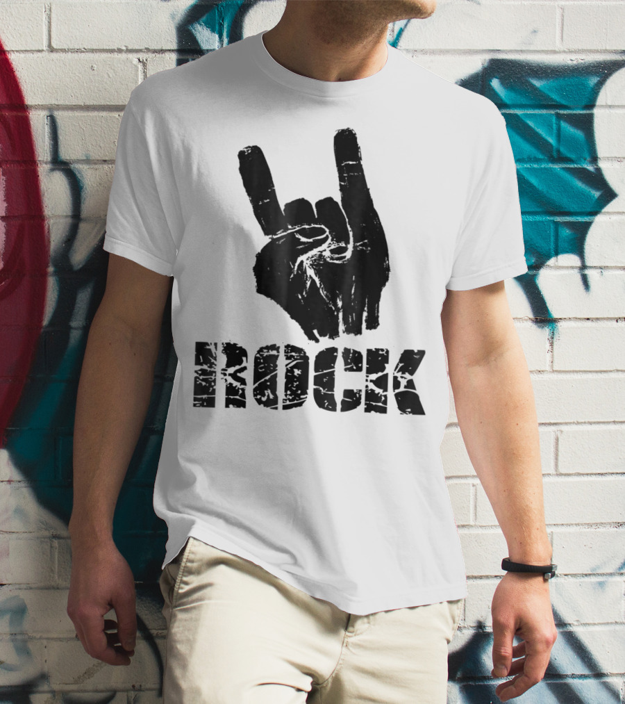 Born To Be Rock Star Hand Horns Rock Gesture T-Shirt