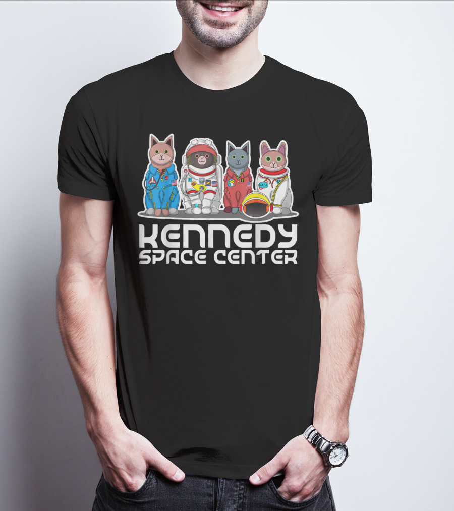 Kennedy Space Center Cats Astronaut Suits NASA T-Shirt