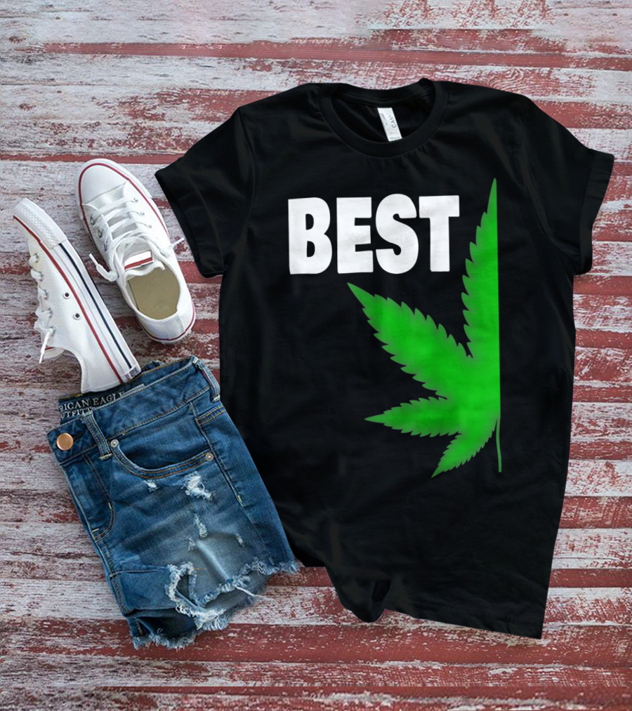 Couple Matching Best Buds BFF Marijuana Leaf Best T-Shirt