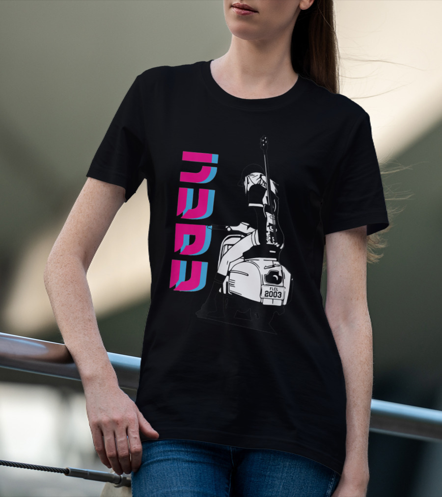 FLCL Fooly Cooly Vespa Rider With Guitar 2003 T-Shirt
