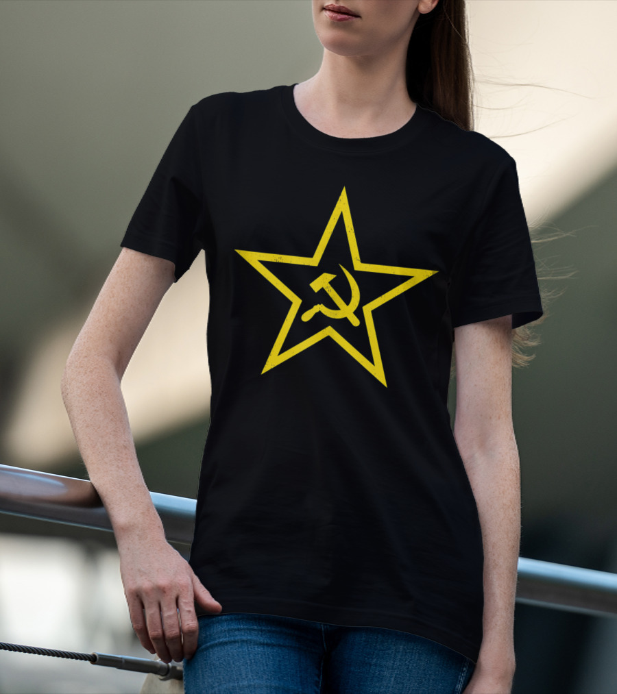 USSR Hammer And Sickle Yellow Star T-Shirt