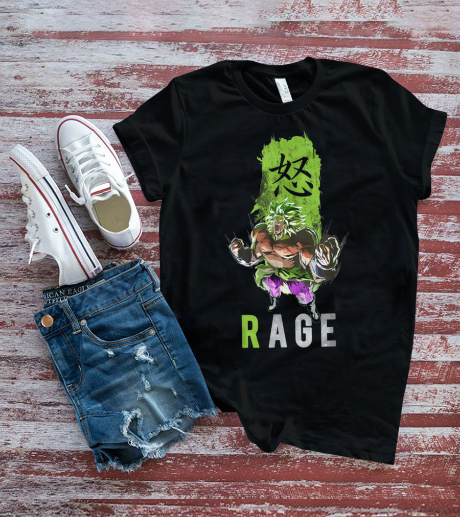 Broly The Legendary Fighter Rage Anger Power Burst T-Shirt