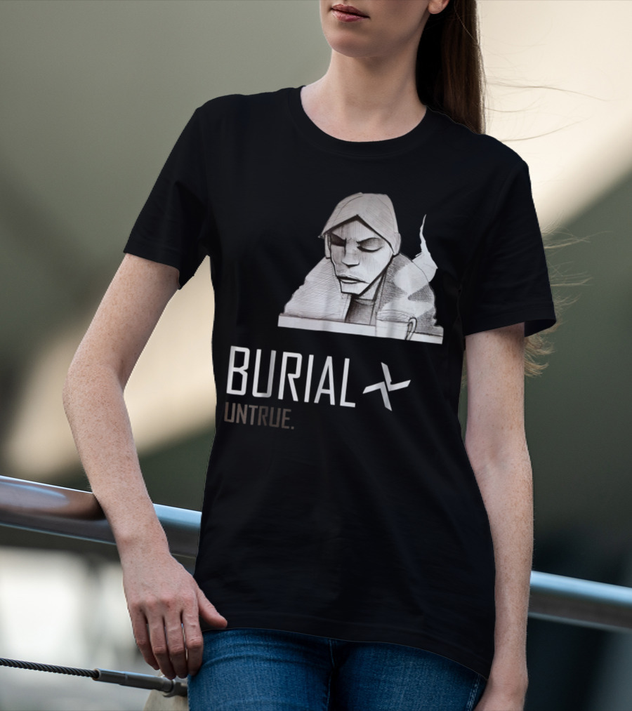 Burial Untrue Monochrome Hoodie Smoking Character T-Shirt