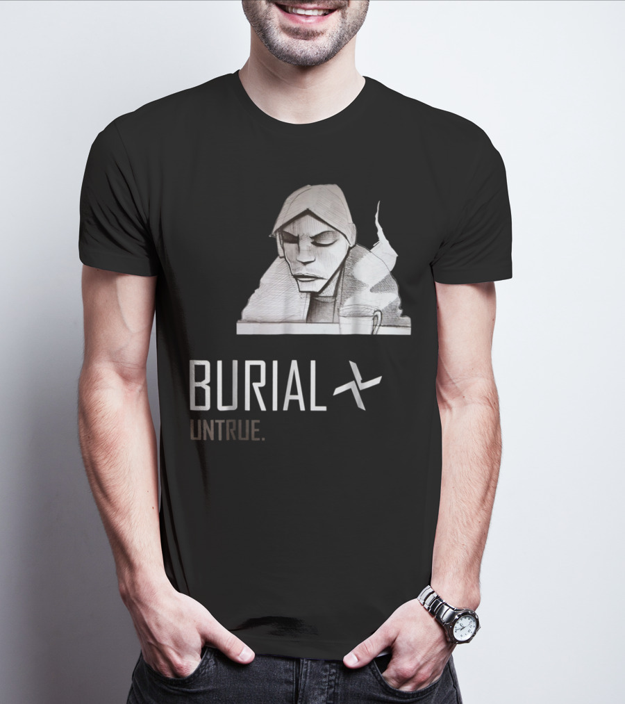 Burial Untrue Monochrome Hoodie Smoking Character T-Shirt
