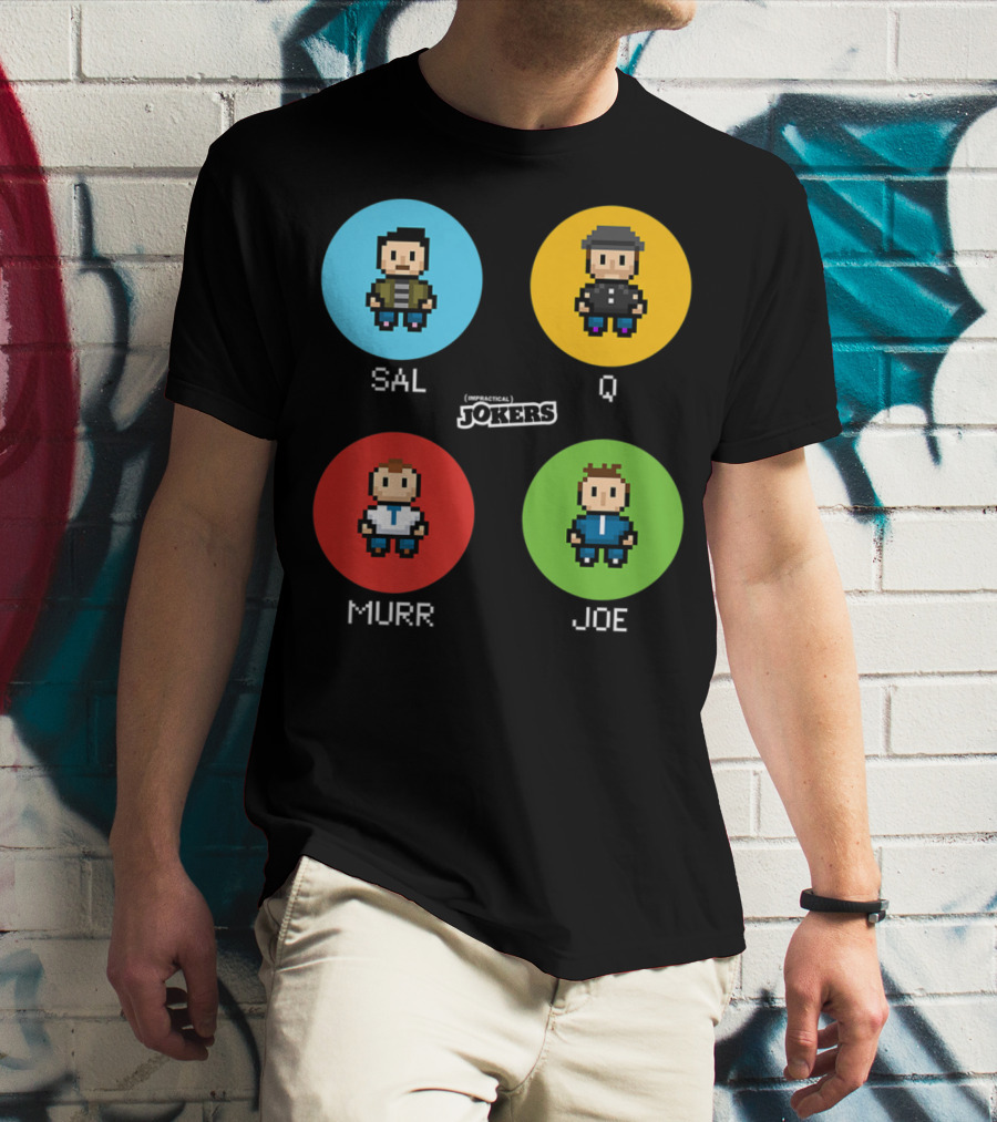Sal Q Murr Joe Impractical Jokers Pixel T-Shirt