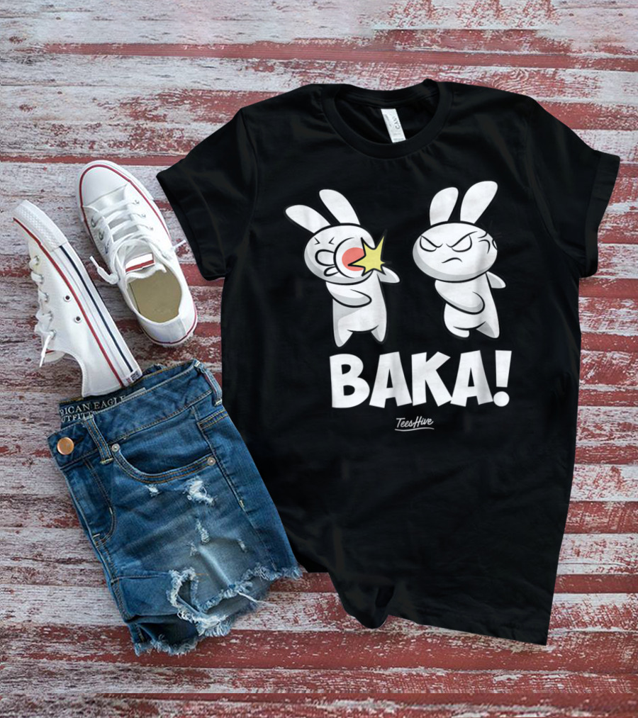 Baka Anime Rabbit Slap Funny Japanese Anime Lover T-Shirt
