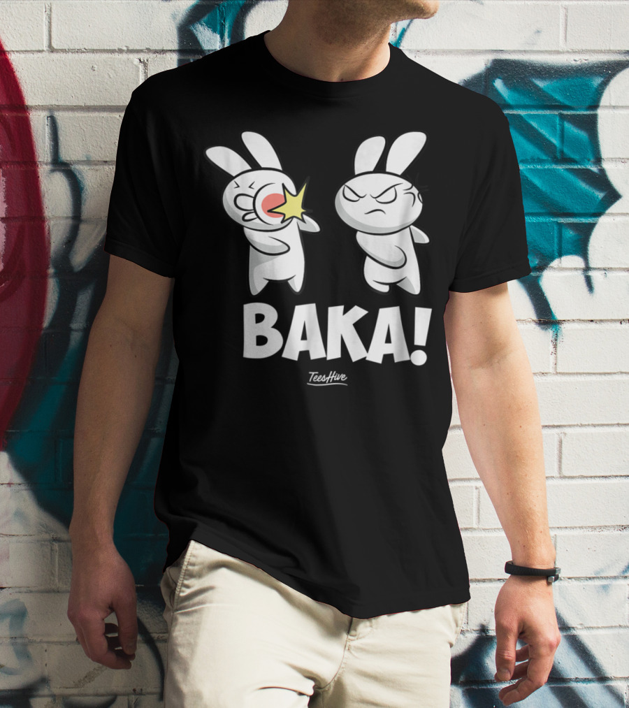 Baka Anime Rabbit Slap Funny Japanese Anime Lover T-Shirt