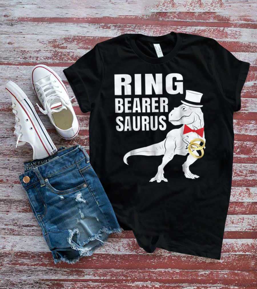 Ring Bearer Saurus Dinosaur Rex Wedding Party T-Shirt