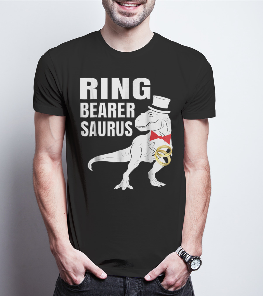 Ring Bearer Saurus Dinosaur Rex Wedding Party T-Shirt