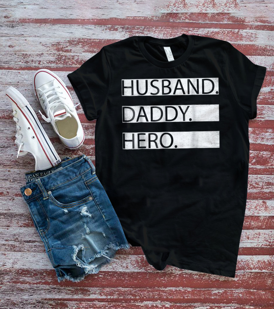 Husband Daddy Hero Number 1 Dad T-Shirt