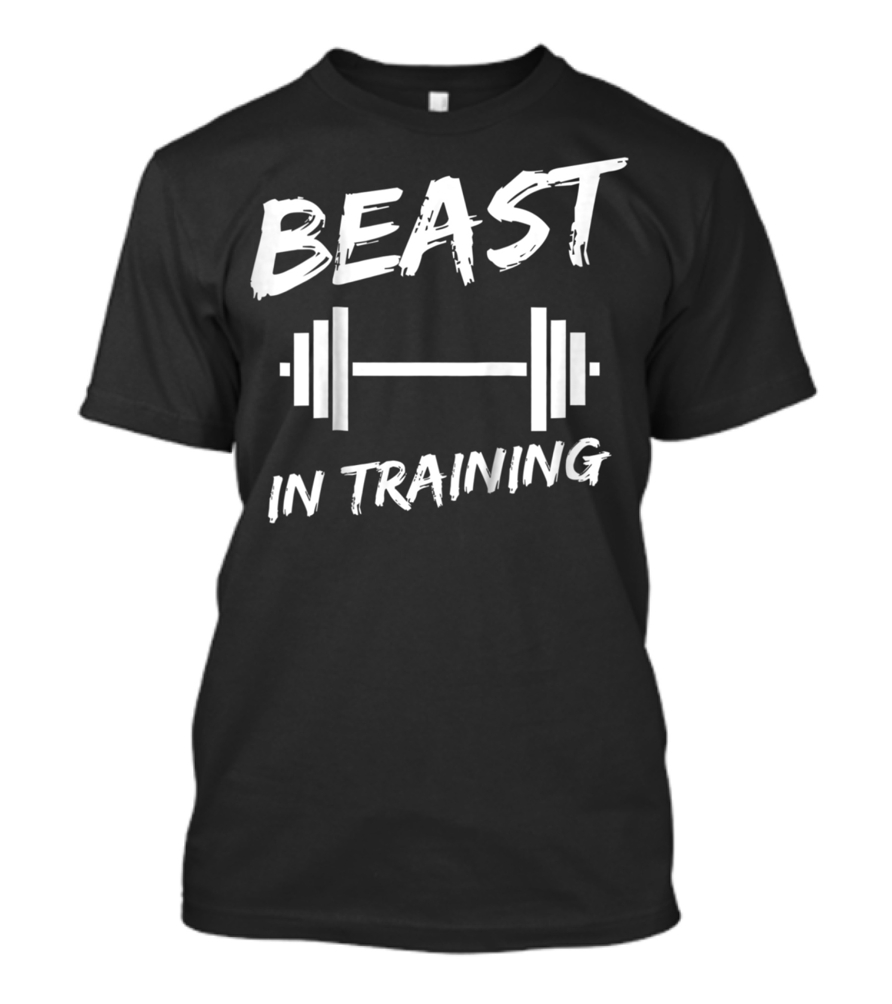 Beast In Training Barbell Motivational Kids Father And Son Fitness T-Shirt